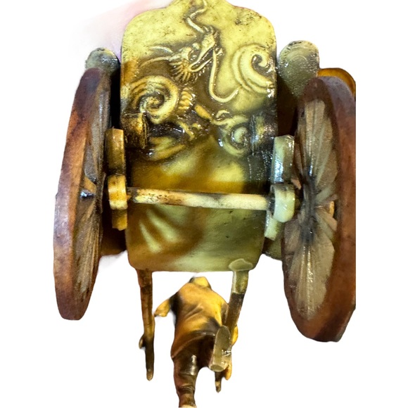 VINTAGE 1970s CELLULOID PLASTIC/JAPANESE RICKSHAW FIGURINES - Picture 5 of 11